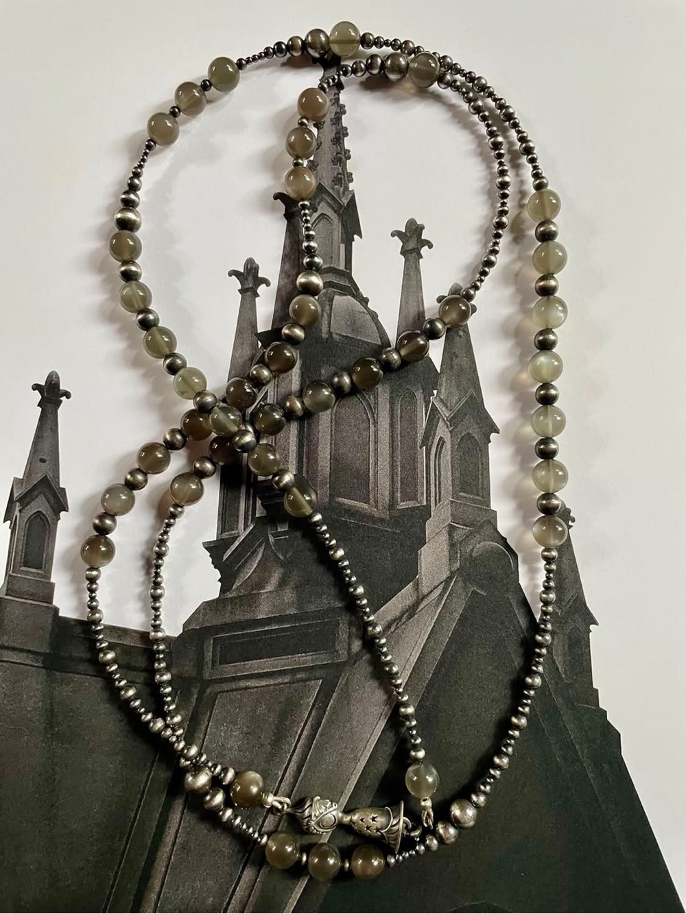Blood Milk Jewels ‘Time Along The Lethe’ Limited Grey Moonstone Strant